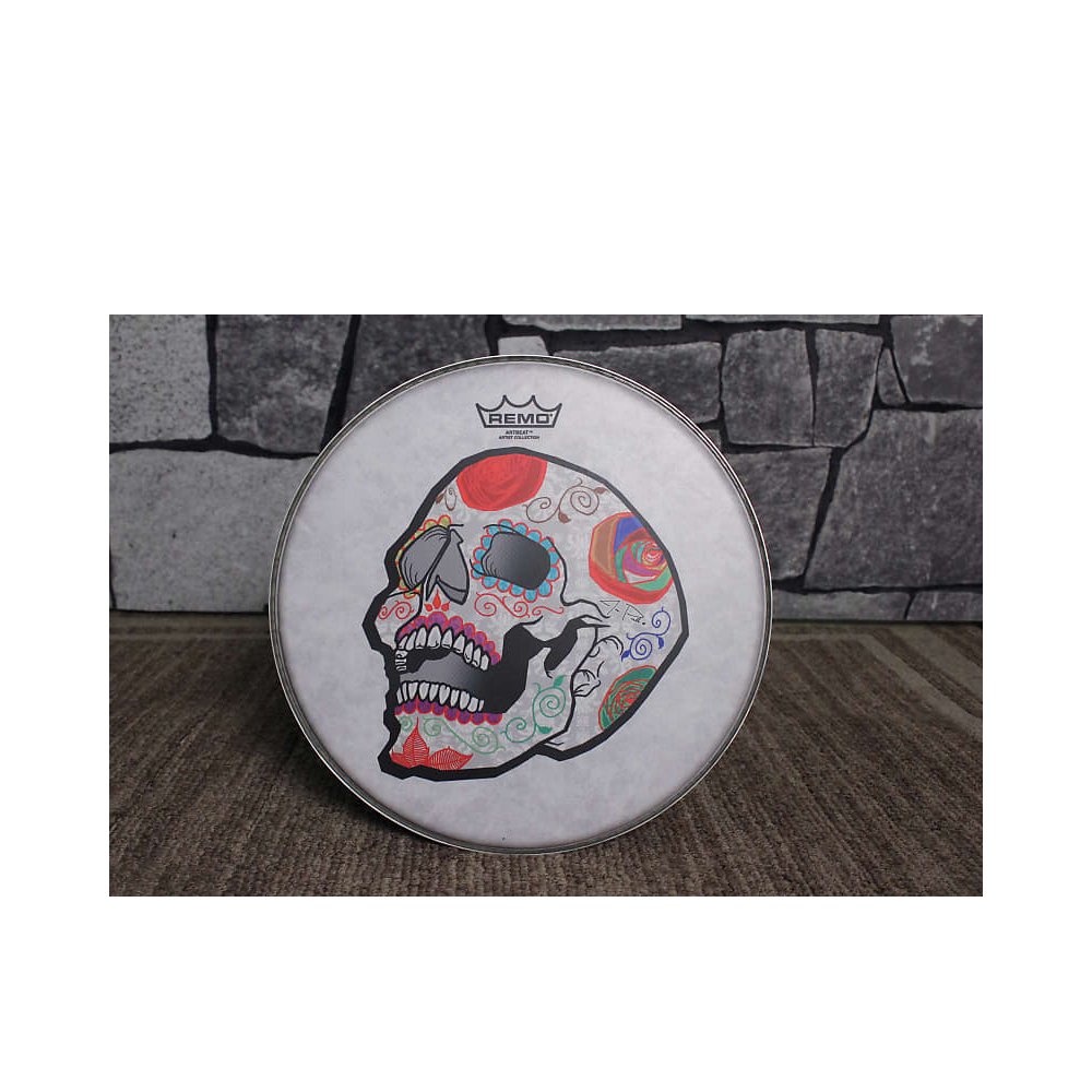 Remo CS-0814-20-AB002 14-inch Jose Pasillas ArtBEAT Artist Collection Drum Head (Candy Skull)