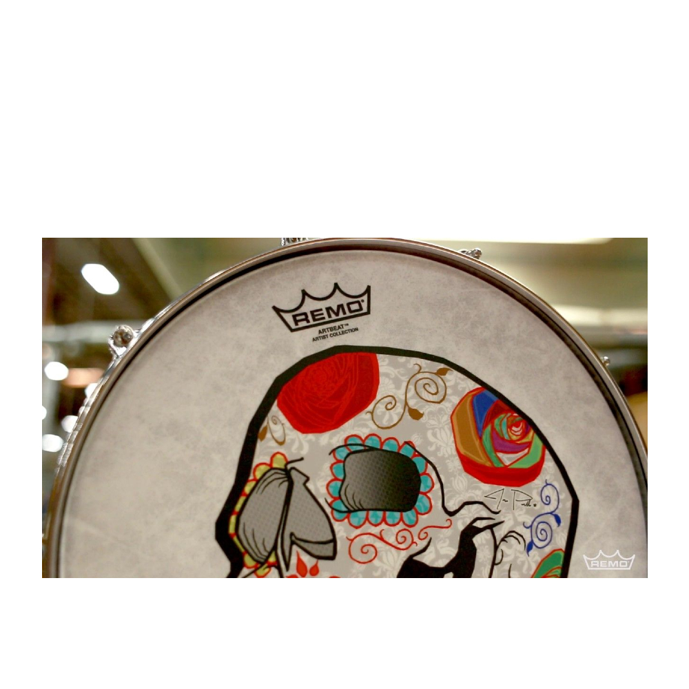 Remo CS-0814-20-AB002 14-inch Jose Pasillas ArtBEAT Artist Collection Drum Head (Candy Skull)