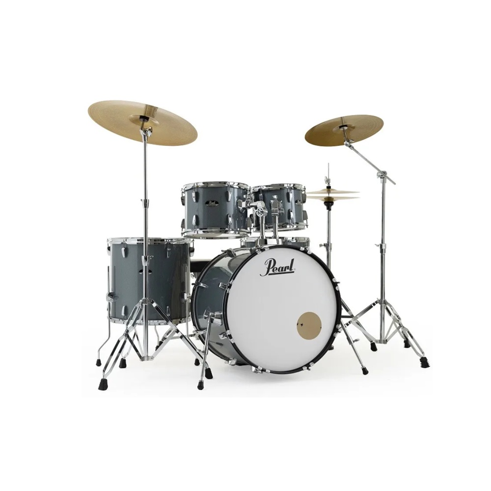 Pearl RS525SBC/C 703 Roadshow 5-PCS Drum Set with 14-inch Hi-hats, 16-inch  Crash and 20-inch Ride #703 Aqua Blue Glitter