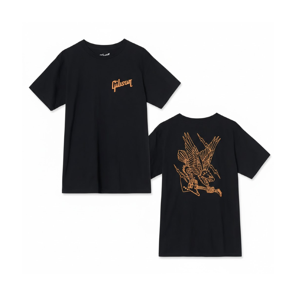 Gibson Screaming Eagle Tee (GA-TEE-SCRM) - Vintage Black / Small