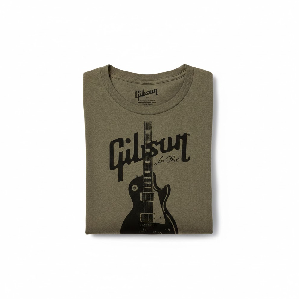 Gibson Les Paul Tee (GA-SC-LPBSLG) - Olive Green / Large