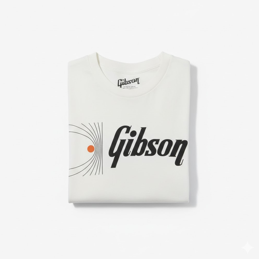 Gibson Soundwave Tee (GA-TEE-SDWV) - White /  XL