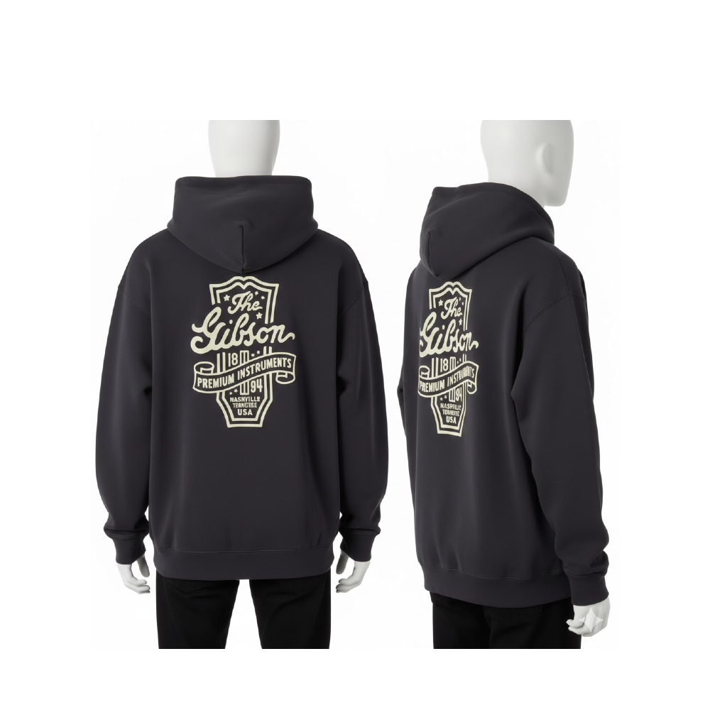 Gibson Premium Instruments Hoodie (GA-HOOD-PREM) - Black / Large