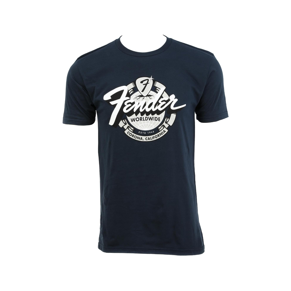 Fender World Wide Tee Vintage (9193822606) - Navy / XL