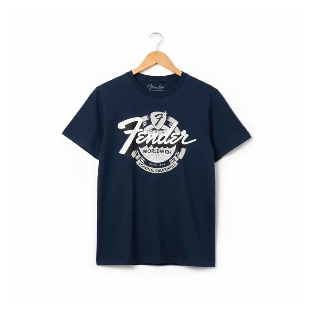 Fender World Wide Tee Vintage (9193822806) - Navy / XXL