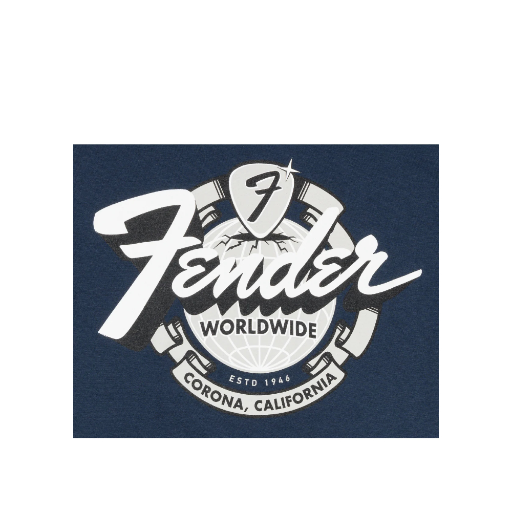 Fender World Wide Tee Vintage (9193822806) - Navy / XXL