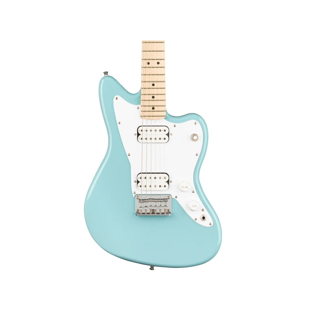 Squier Mini Jazzmaster HH Electric Guitar, Maple FB, Daphne Blue