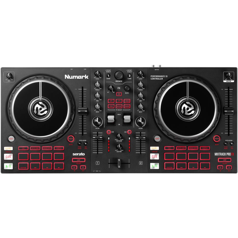 Numark Mixtrack Pro FX DJ Controller for Serato DJ with FX Paddles (Black)