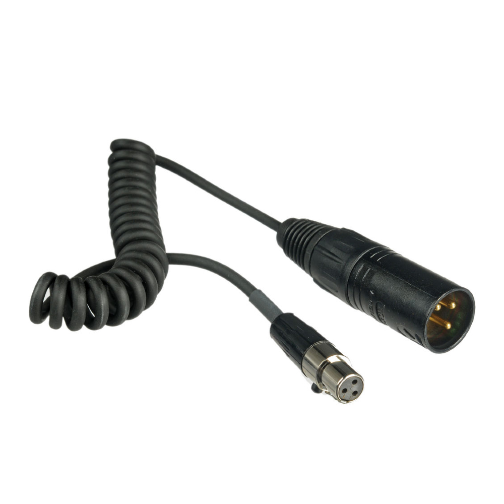 Shure WA451 Coiled TA3F to XLRM Audio Cable (1 foot)