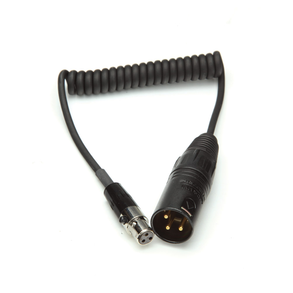 Shure WA451 Coiled TA3F to XLRM Audio Cable (1 foot)