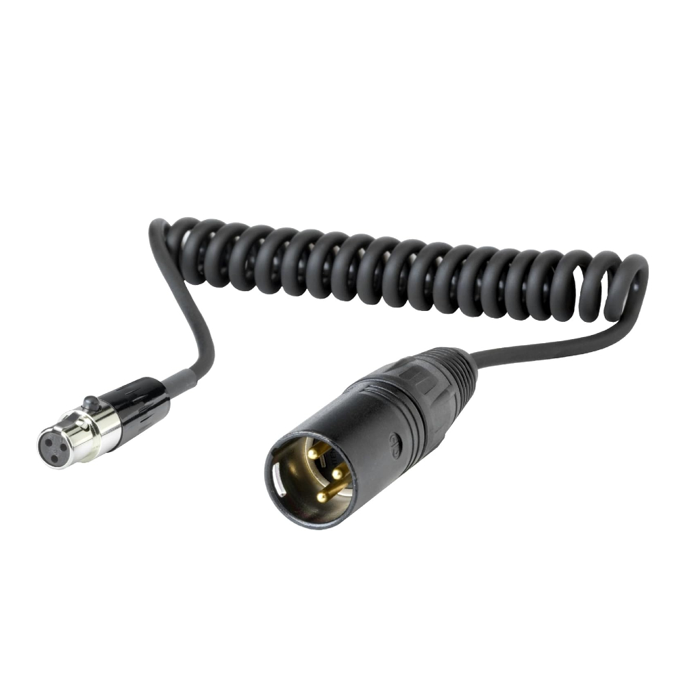 Shure WA451 Coiled TA3F to XLRM Audio Cable (1 foot)