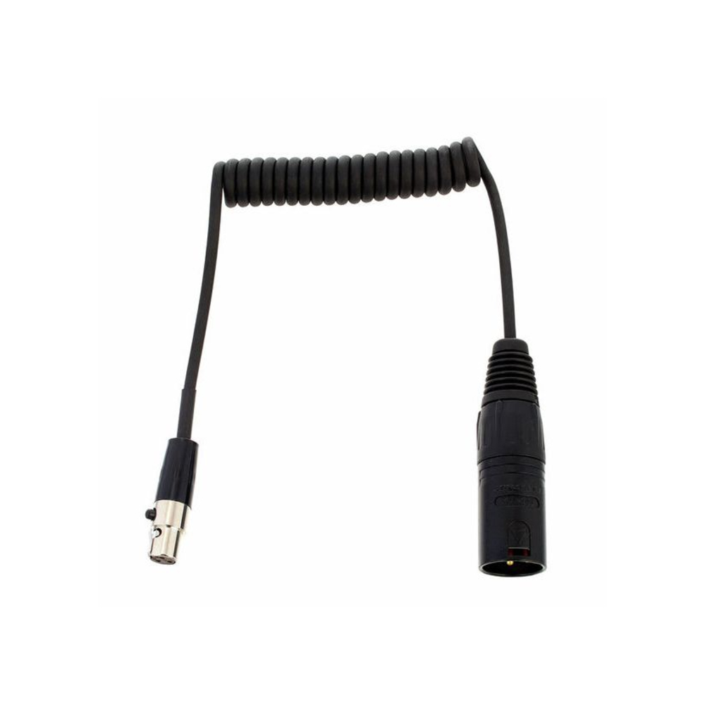 Shure WA451 Coiled TA3F to XLRM Audio Cable (1 foot)