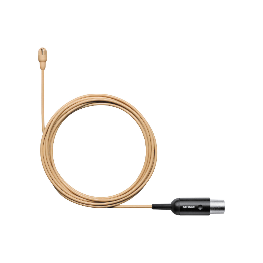 Shure TwinPlex TL47T/O-MTQG-A Omnidirectional Lavalier Microphone (TA4F Tan)