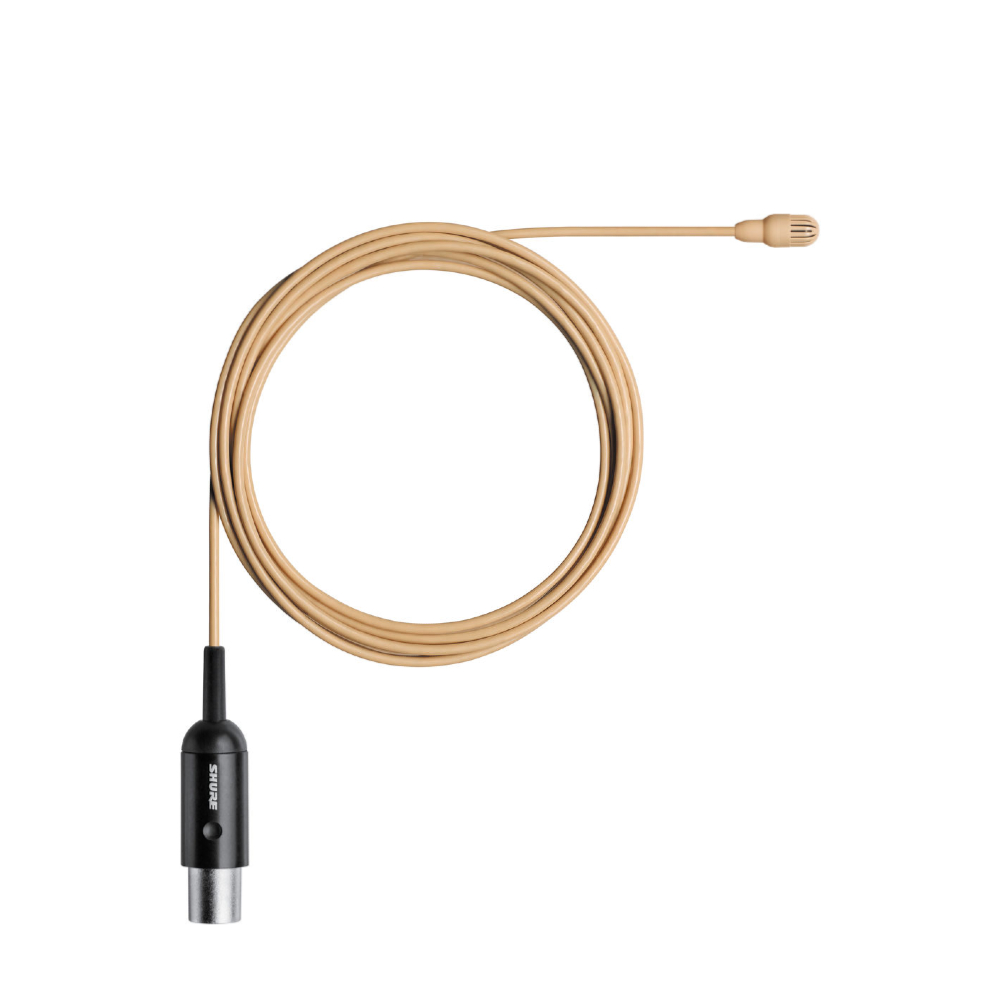 Shure TwinPlex TL47T/O-MTQG-A Omnidirectional Lavalier Microphone (TA4F Tan)