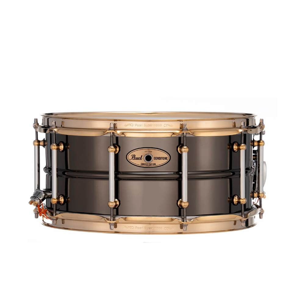 Pearl STHNSF1465 Limited Edition 14 x 6.5 Inch SensiTone Black Nickel Brass Snare Drum