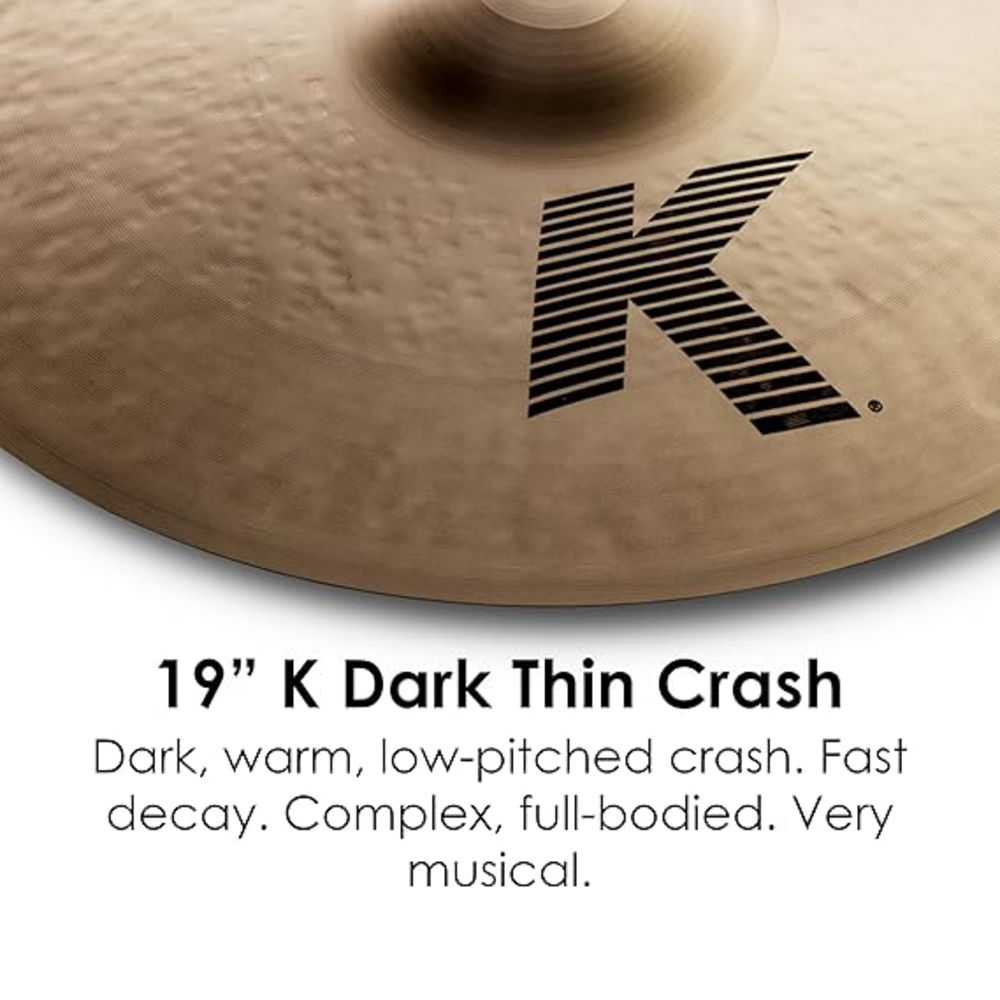 Zildjian K0905 19-inch K Dark Crash Thin Cymbal