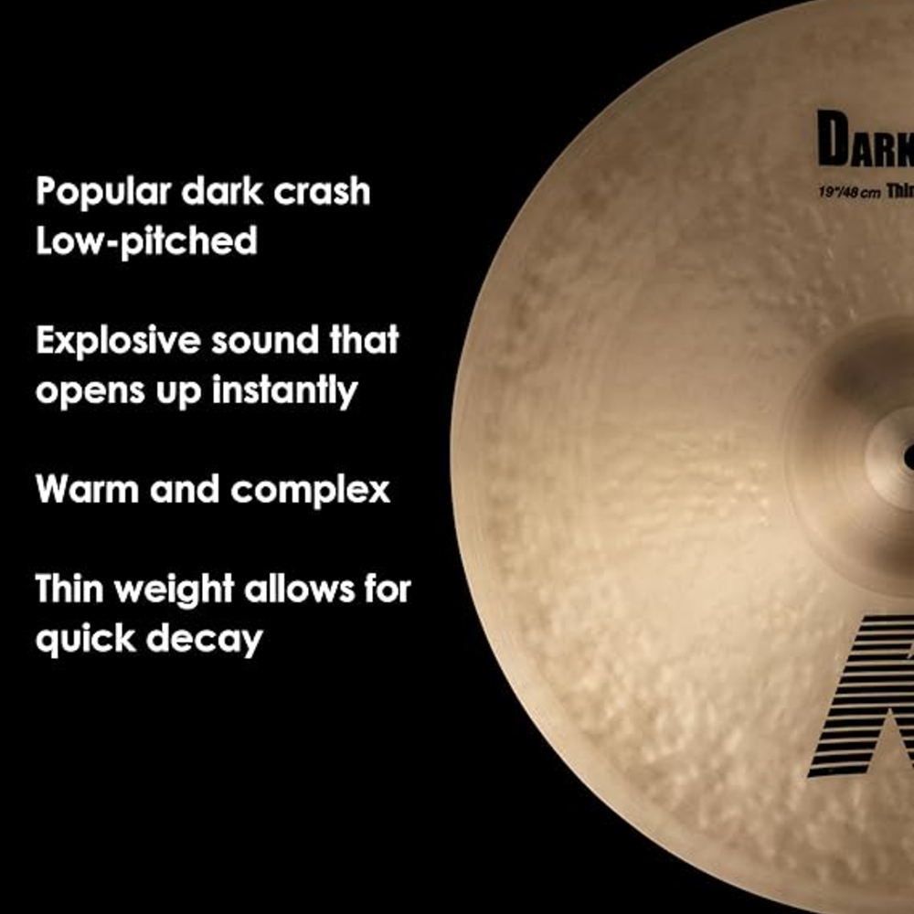 Zildjian K0905 19-inch K Dark Crash Thin Cymbal