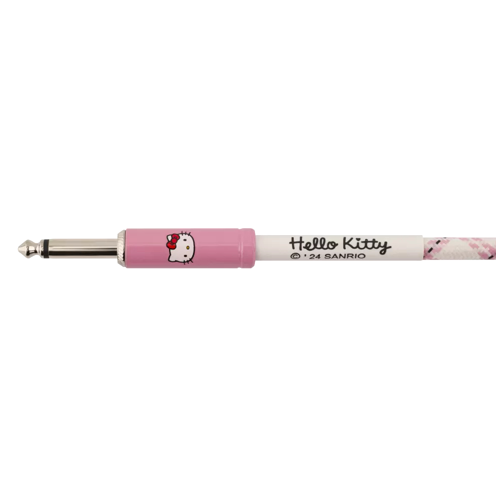 Fender x Hello Kitty White/Pink Woven Instrument Cable 10 ft (990818123)