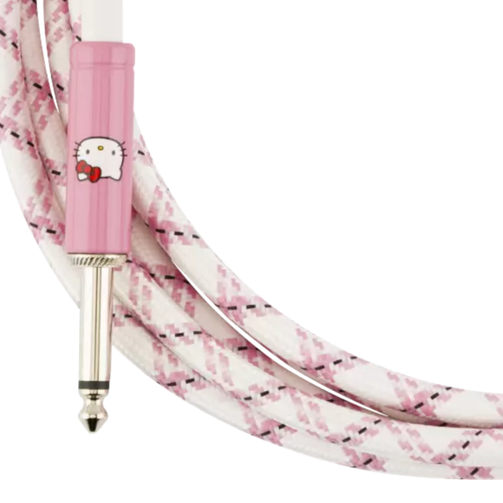 Fender x Hello Kitty White/Pink Woven Instrument Cable 10 ft (990818123)