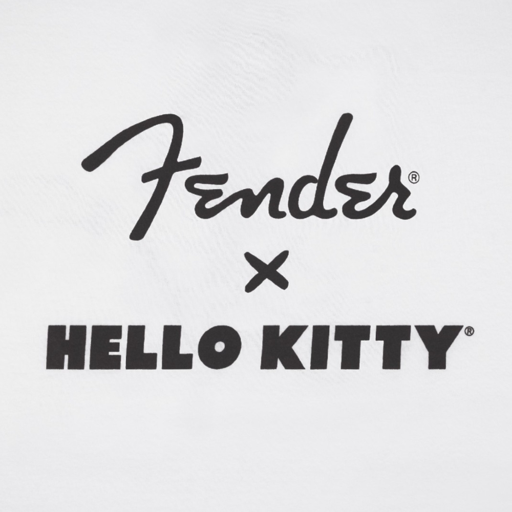 Fender 9190588506 Hello Kitty Logo Tee - White (Large)