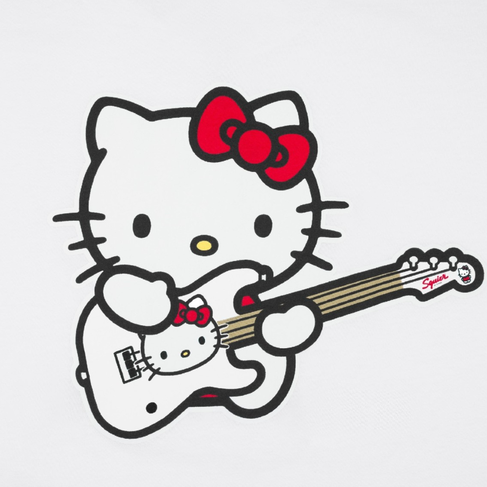 Fender 9190588606 Hello Kitty Logo Tee - White (X-Large)