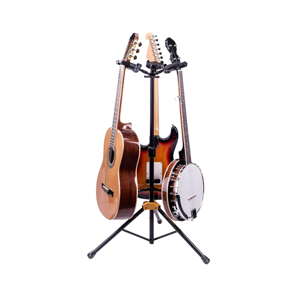 Hercules Stands GS432B PLUS Tri Guitar Stand with Auto Grip System and Foldable Yoke
