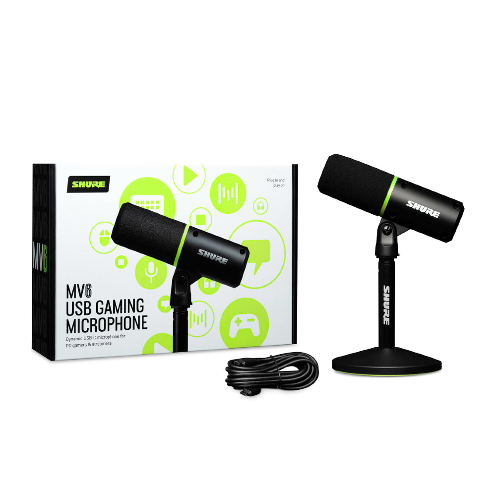 Shure MV6 Cardioid USB Gaming Microphone