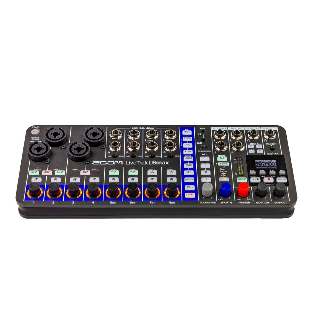 Zoom LiveTrak L6max 12-channel Digital Mixer