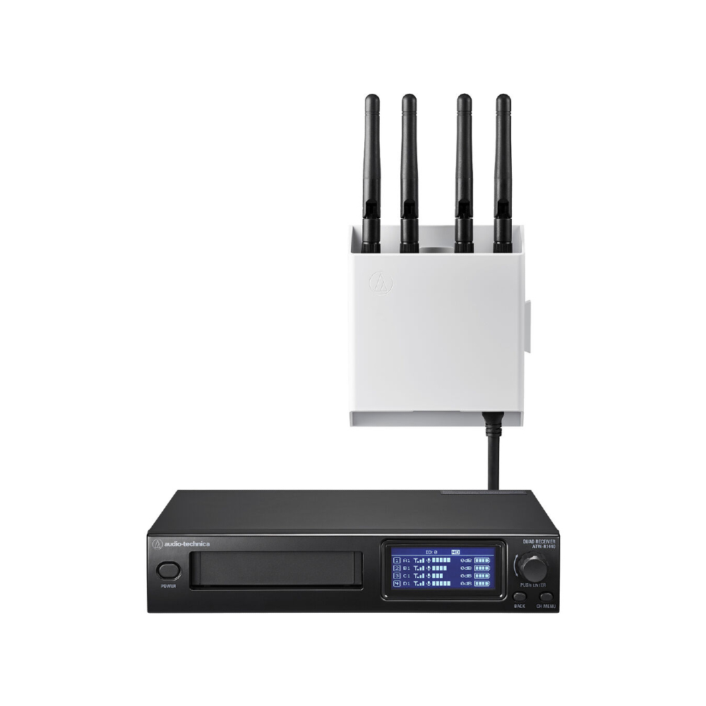 Audio-Technica ATW-R1440W System 20 PRO 4-Channel Digital Wireless Microphone Receiver (2.4 GHz)