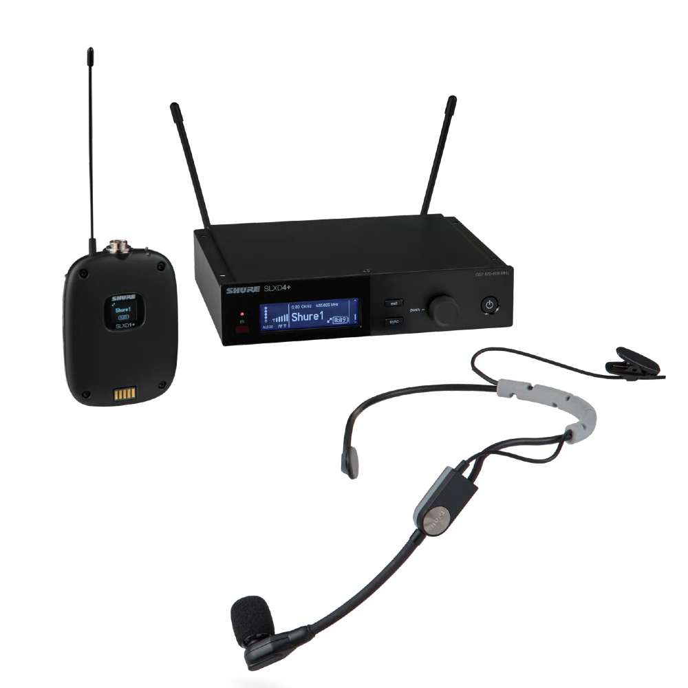 Shure SLXD14+A/SM35-G66 Digital Wireless Bodypack System with SM35 Performance Headset Microphone