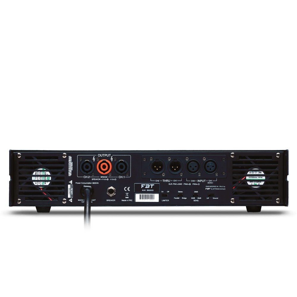 FBT AX 800 2CH 250WATTS Per Channel 8OHMS, 400WATTS Power Amplifier