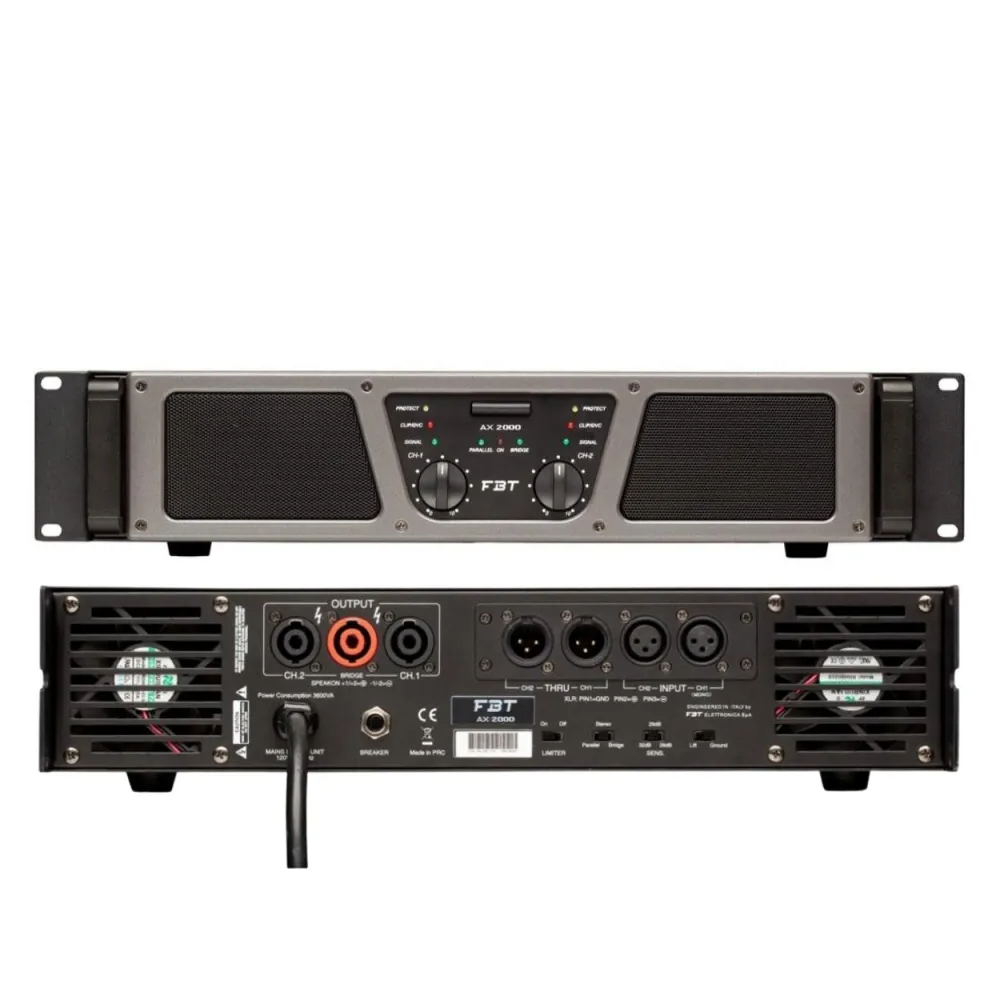 FBT AX 800 2CH 250WATTS Per Channel 8OHMS, 400WATTS Power Amplifier