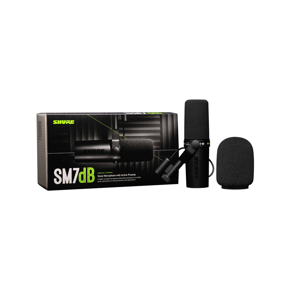 Shure SM7dB Active Dynamic Microphone (Black)