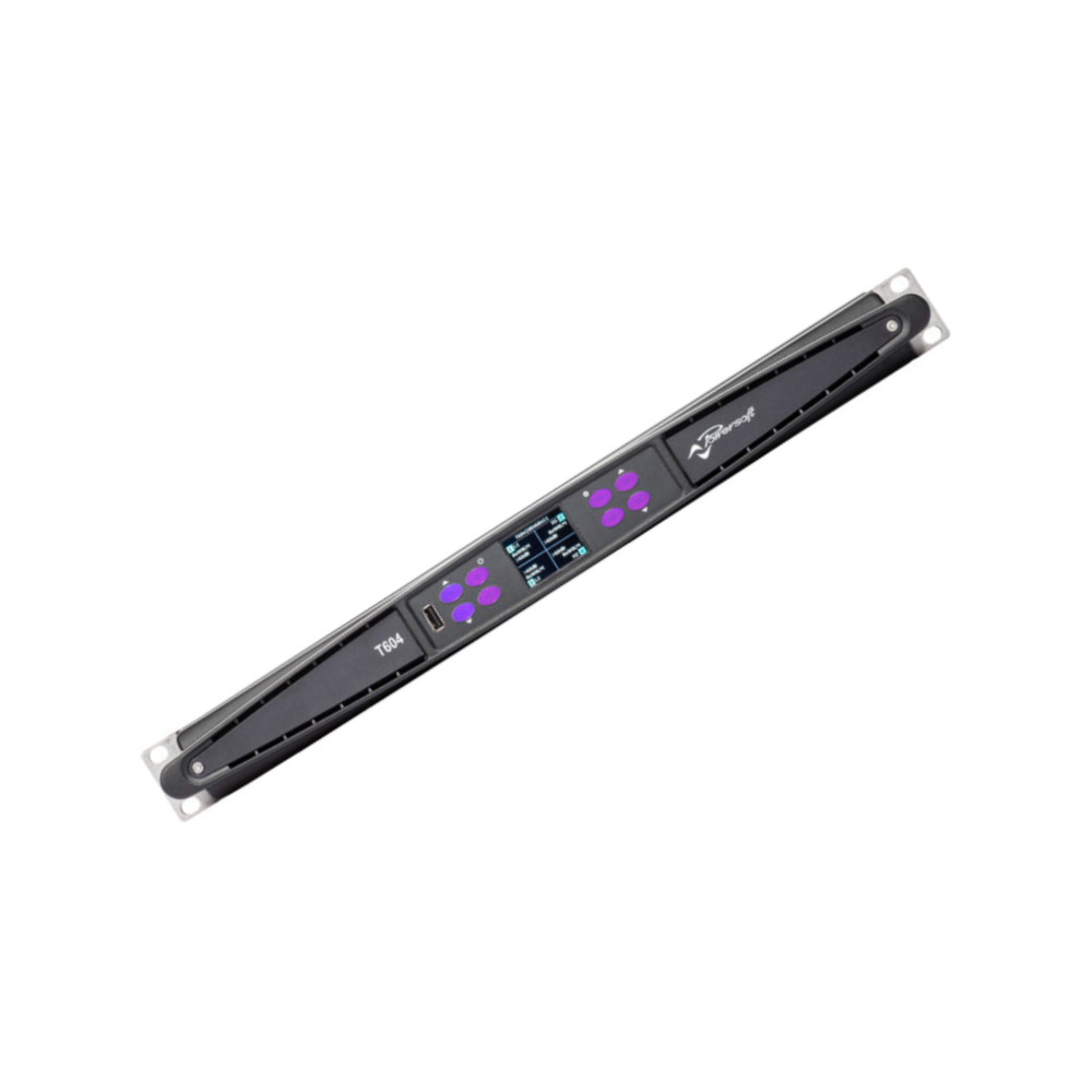 Powersoft T604 4-Channel 6000W High-Performance Touring Amplifier with DSP and Dante