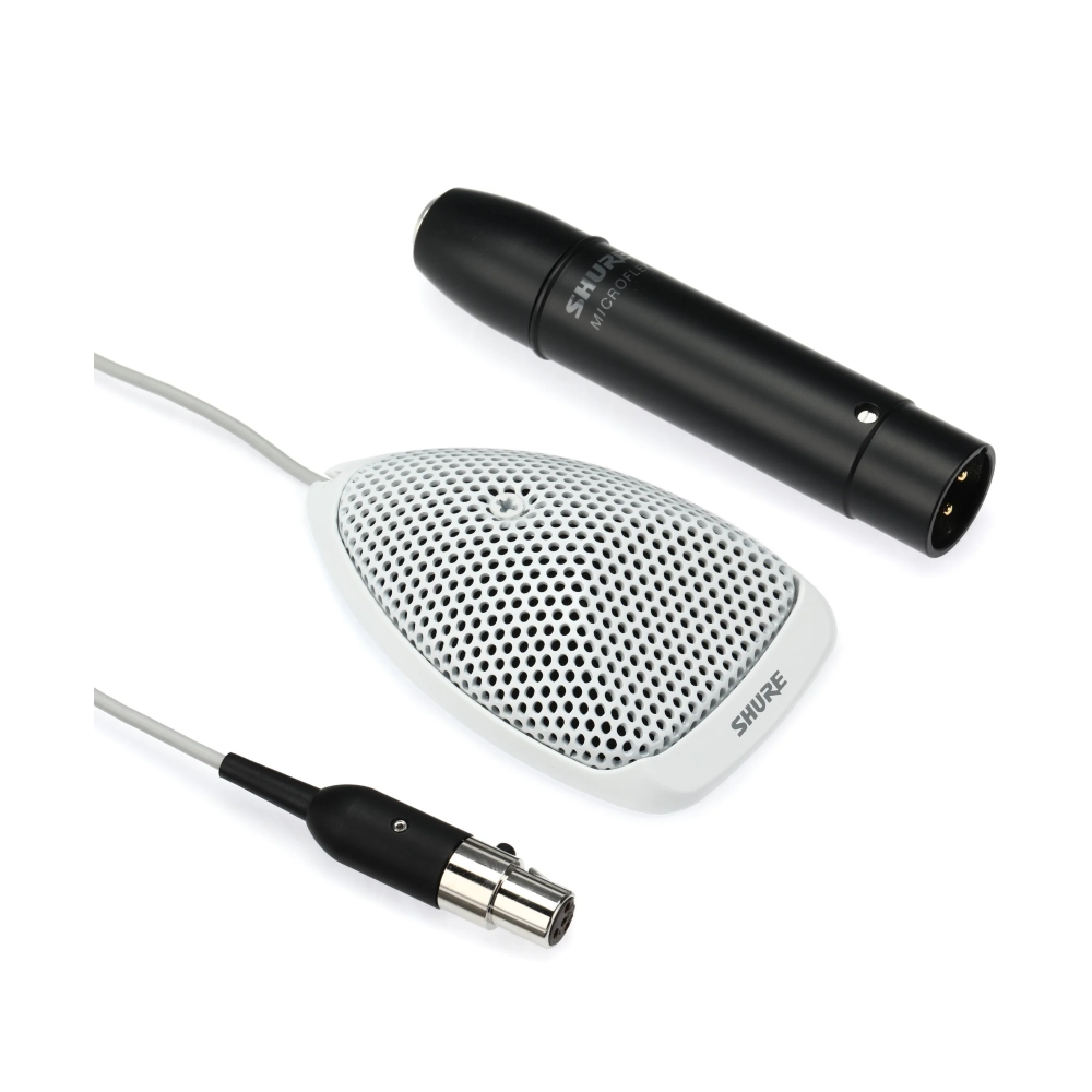 Shure MX391W-A/C Microflex Cardioid Boundary Microphone (White)