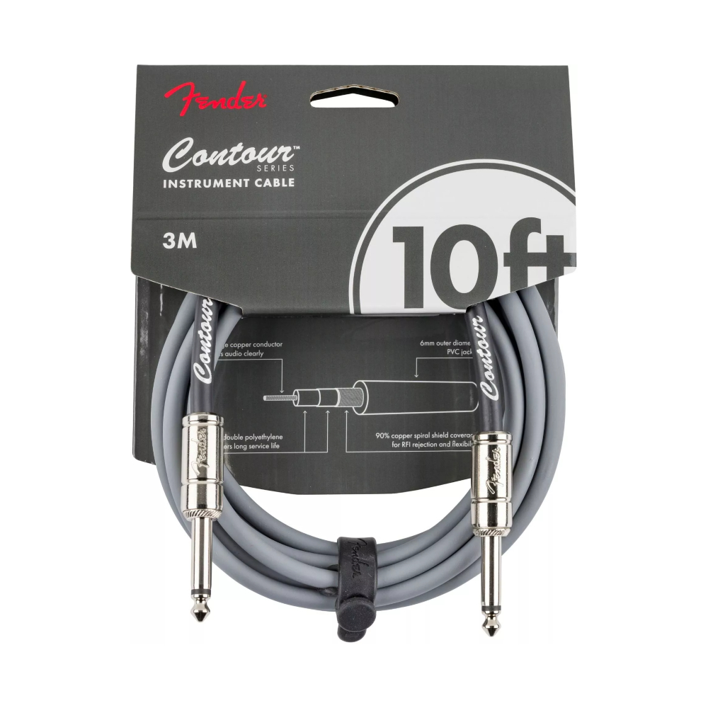 Fender Contour 10-foot Cable - Inca Silver (990571124)
