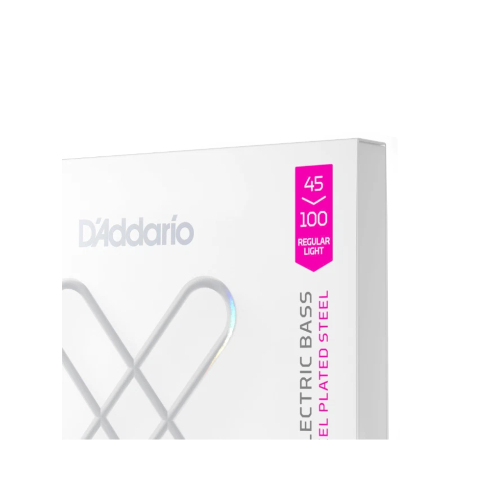 D'Addario XSB45100 XS Nickel Electric Bass Guitar Strings (.045-.100 Regular Light)