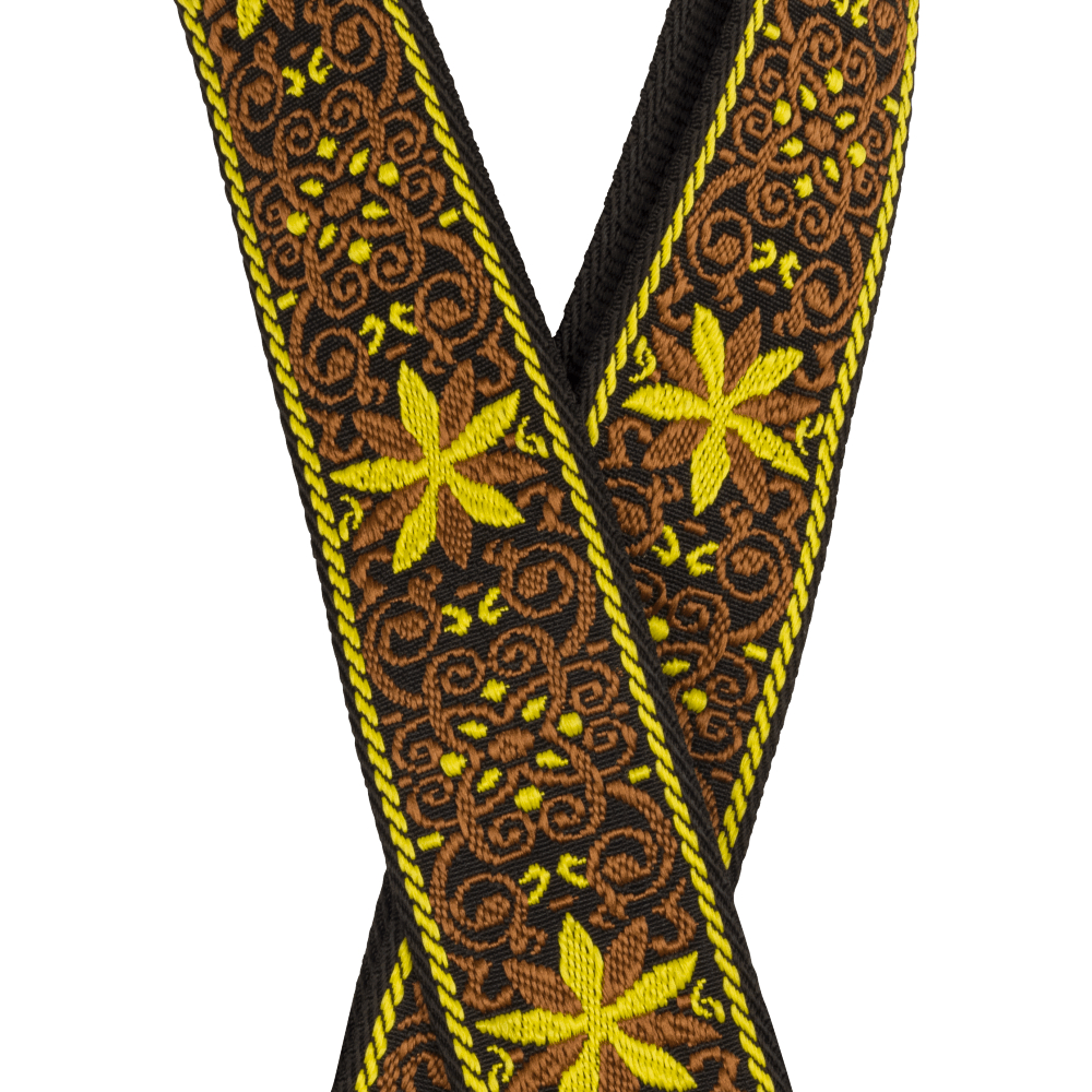 Fender Pasadena Woven Strap - Yellow Wildflower (990638037)
