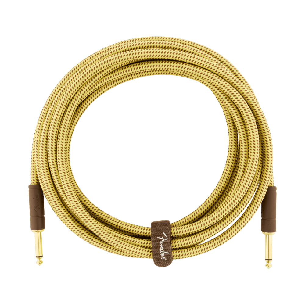 Fender Deluxe Series 15-foot Instrument Cable - Tweed (990820084)