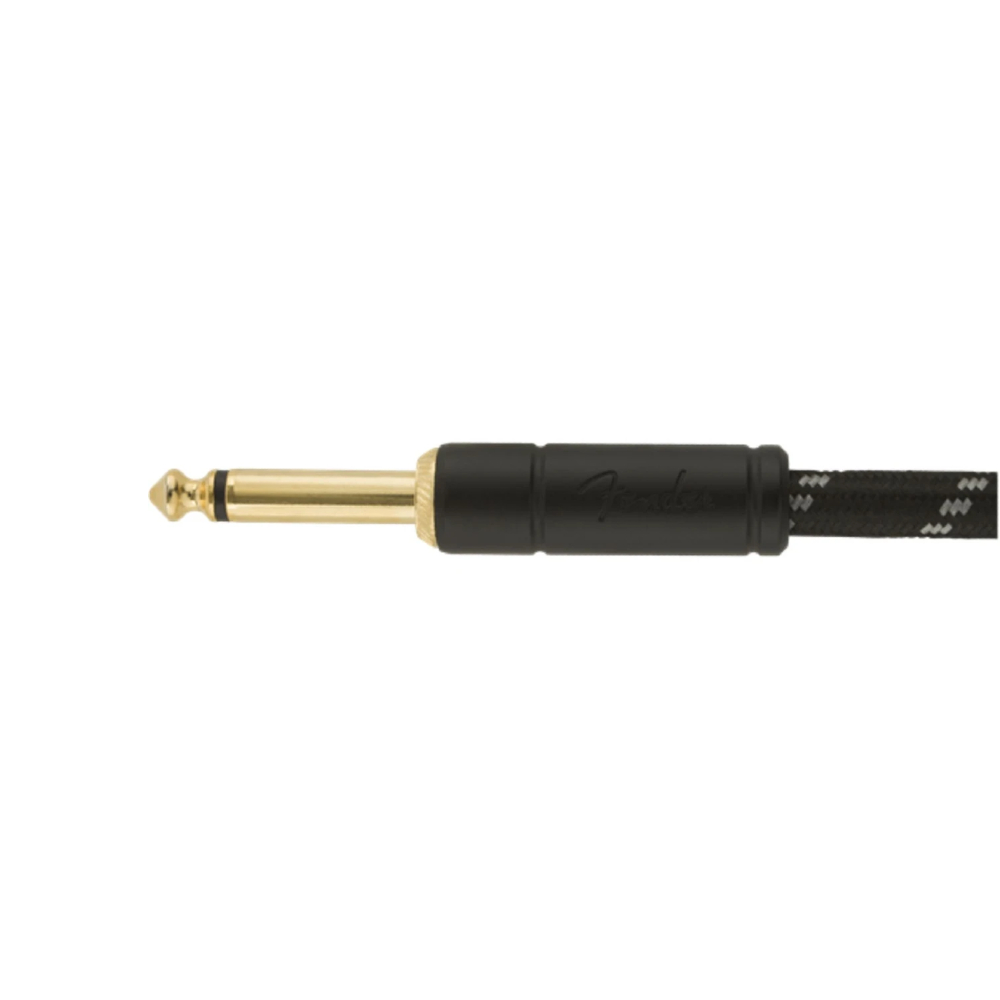 Fender Deluxe Series 15-foot Instrument Cable - Black Tweed (990820083)