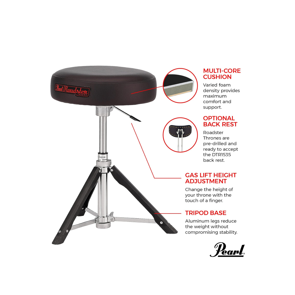 Pearl Roadster D-1500RGL Round Drum Throne