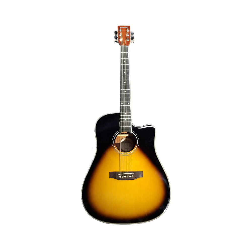 Fernando Dreadnought Acoustic Guitar Sunburst w/ Cut away and pickup (D-26SCE-SB)