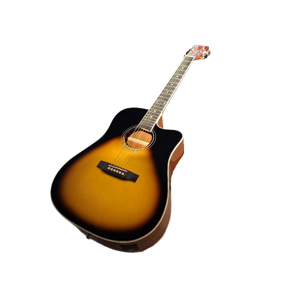 Fernando Dreadnought Acoustic Guitar Sunburst w/ Cut away and pickup (D-26SCE-SB)