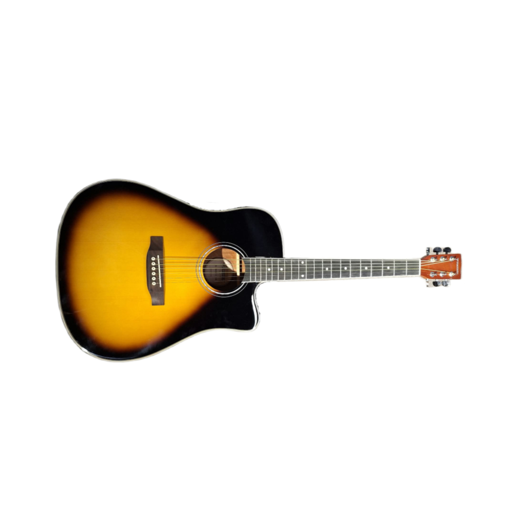 Fernando Dreadnought Acoustic Guitar Sunburst w/ Cut away and pickup (D-26SCE-SB)