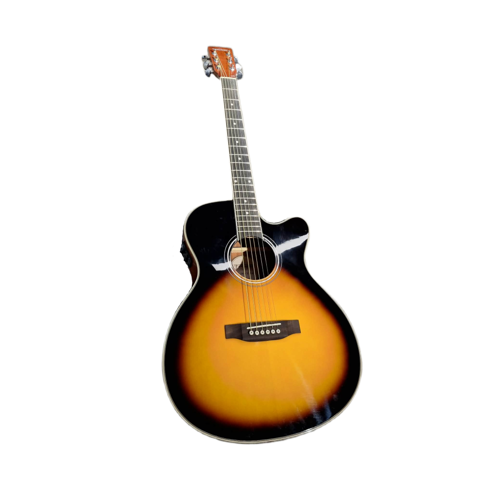 Fernando Concert Size Spruce Top Sunburst Finish with Cutaway & Pickup (0-26SCE-SB)