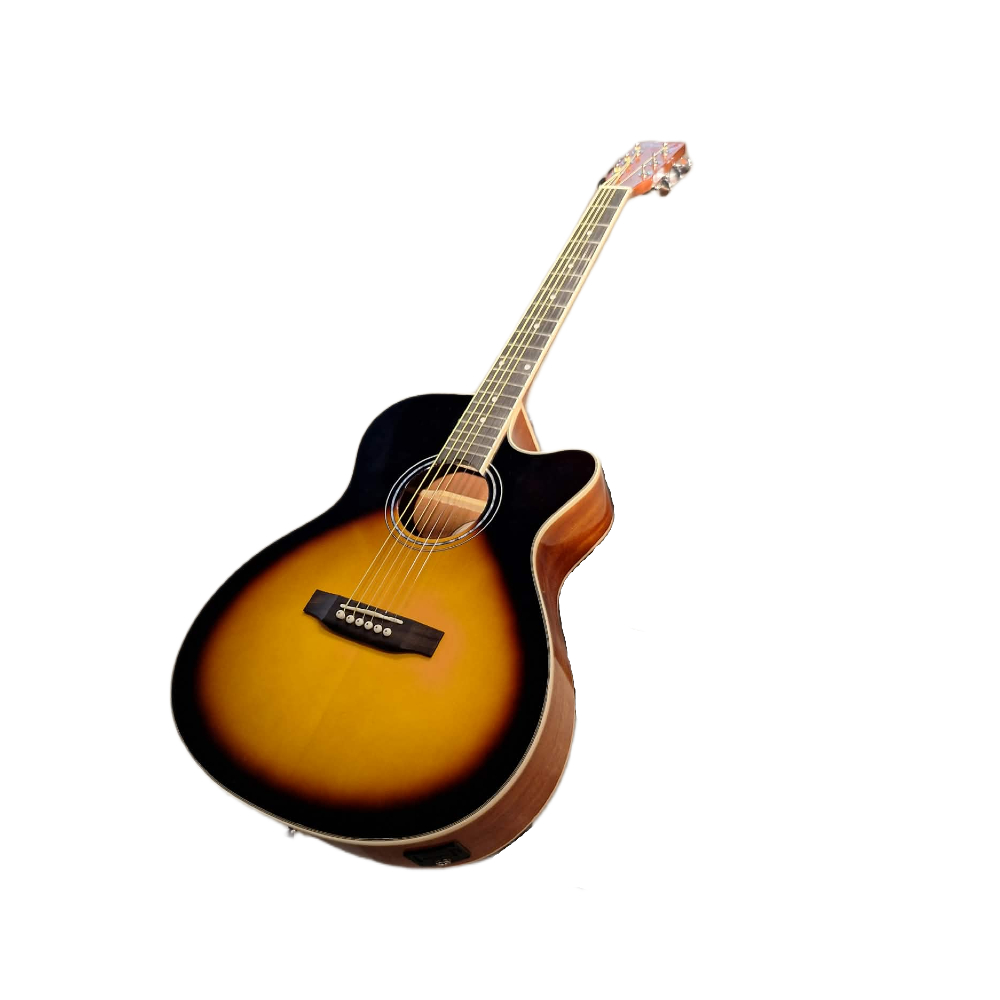 Fernando Concert Size Spruce Top Sunburst Finish with Cutaway & Pickup (0-26SCE-SB)