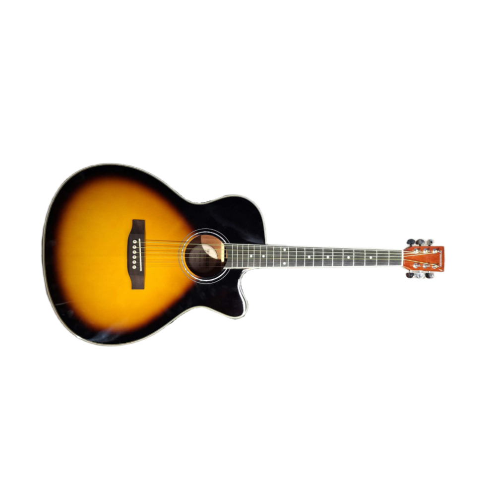 Fernando Concert Size Spruce Top Sunburst Finish with Cutaway & Pickup (0-26SCE-SB)
