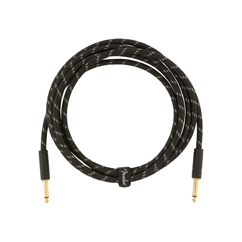 Fender Deluxe Series Instrument Cable - Straight/Straight, 10 ft (3.05 m), Black Tweed (990820092)