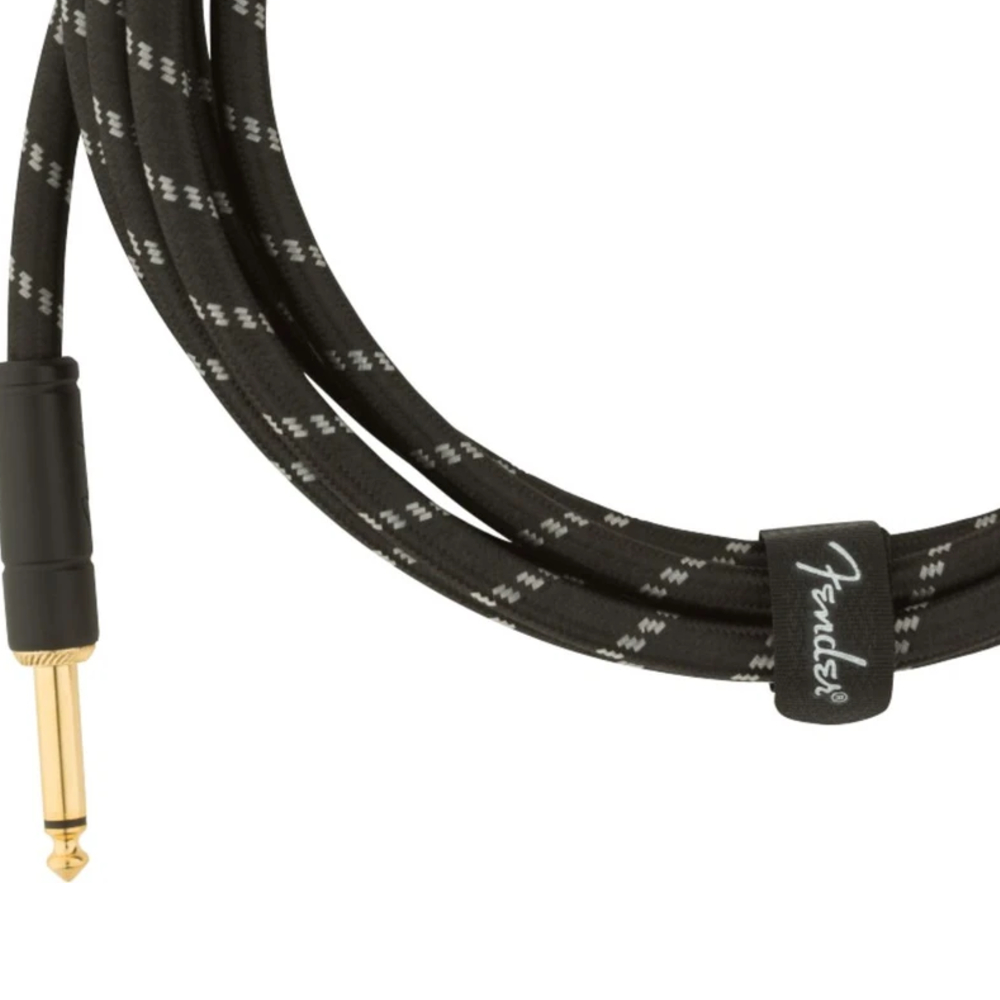 Fender Deluxe Series Instrument Cable - Straight/Straight, 10 ft (3.05 m), Black Tweed (990820092)
