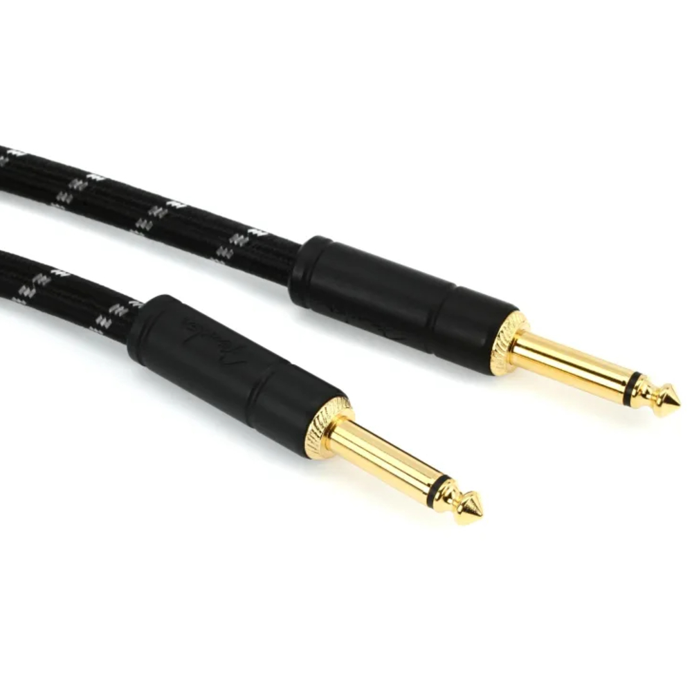 Fender Deluxe Series Instrument Cable - Straight/Straight, 10 ft (3.05 m), Black Tweed (990820092)